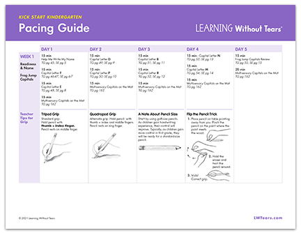 Learning Without Tears Grade 1 Student Package