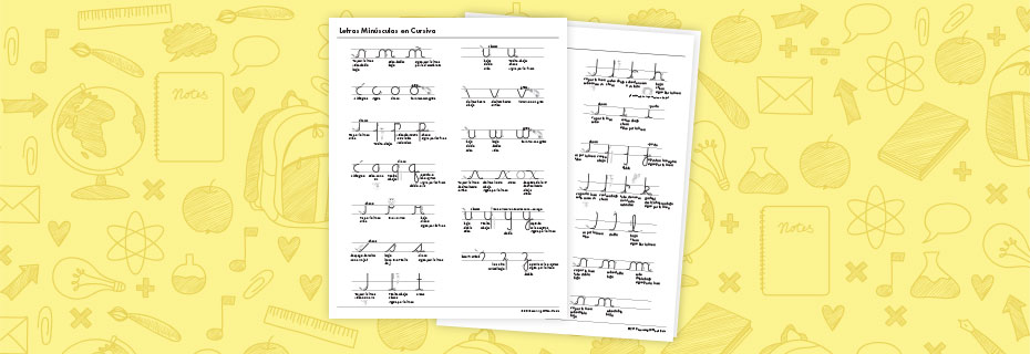 Spanish Cursive Letter Formation Charts