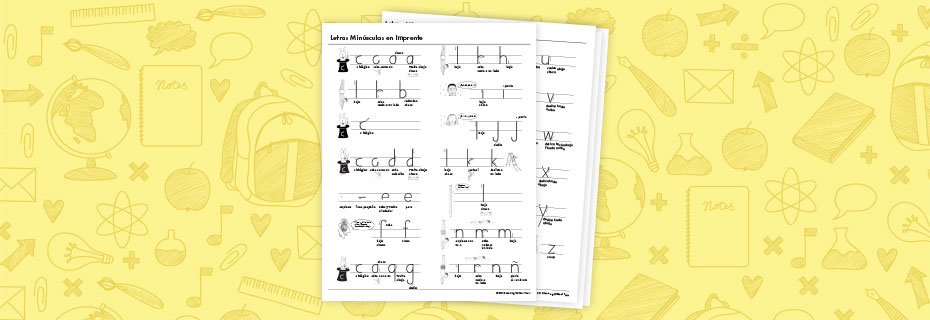 spanish print letter formation charts tile