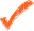 orange checkmark