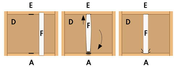 Attach bracing bar F