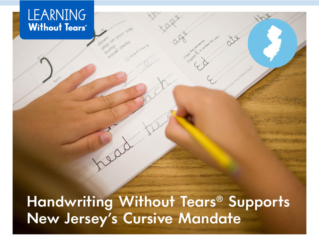 Handwriting Without Tears Supports New Jersey's Cursive Mandate