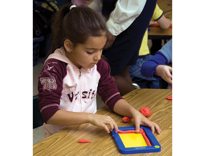 Roll-A-Dough can be used to create capitals and numbers.