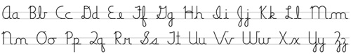 Cursive Alphabet