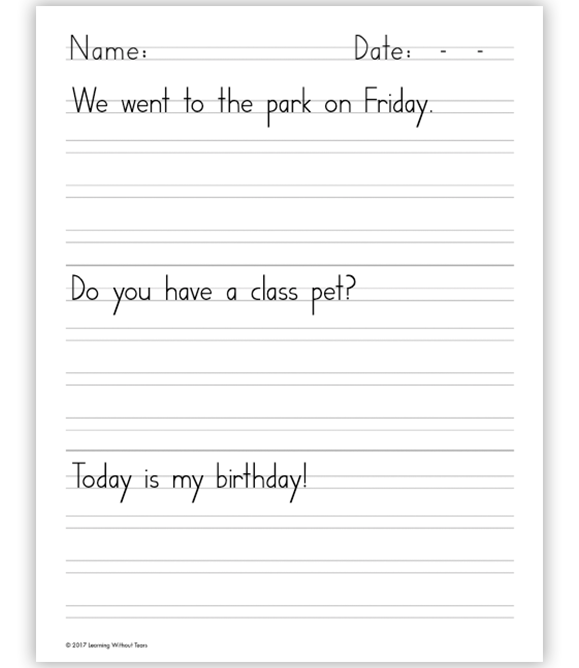 1st Grade Writing Worksheets Free Printable Free Printable Worksheet