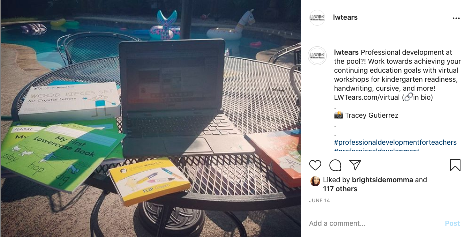 Instagram Post of Virtual Workshop Attendee