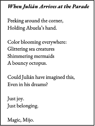 Poem: When Julian Arrives at the Parade