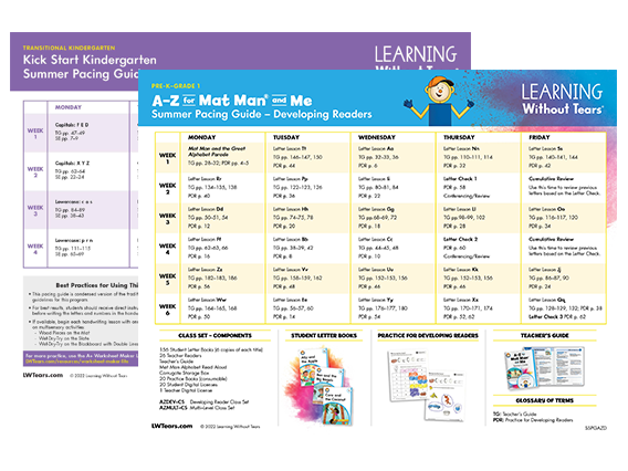 Pacing Guide Downloads  Learning Without Tears