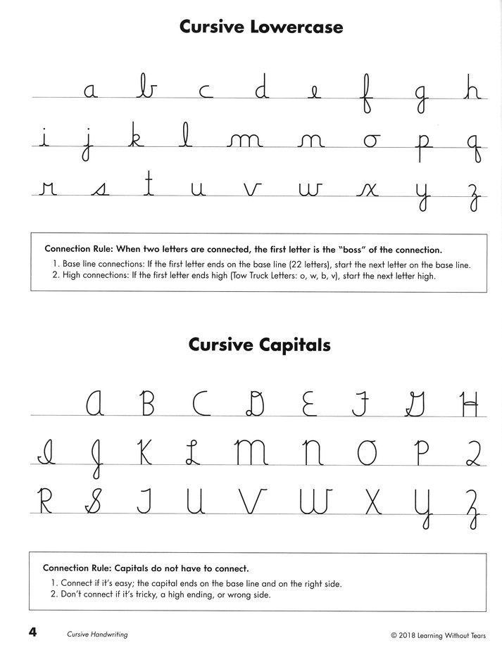 Cursive handwriting worksheet