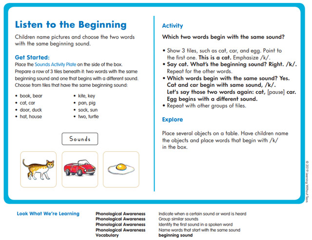 Phonological and Phonics Activity Sound Around Box