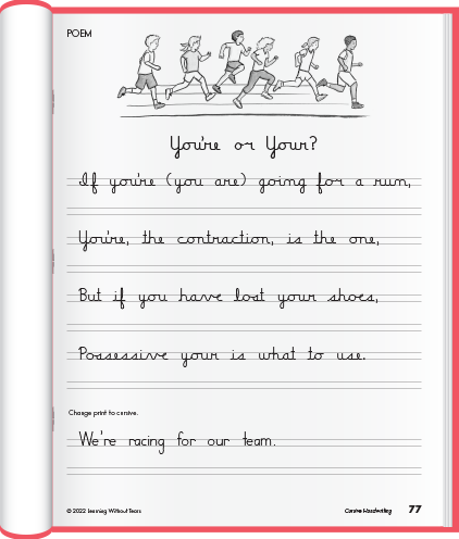 Handwriting Without Tears Kindergarten