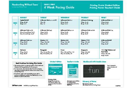 Printing Instruction 1st & 2nd ~FREE~ Handwriting Without Tears