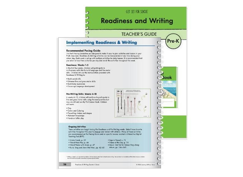 Cover of Readiness & Writing Teacher’s Guide from Learning Without Tears