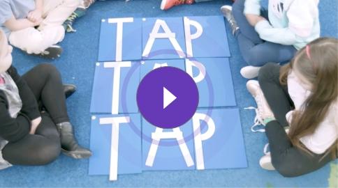 Digital handwriting app screen displaying step-by-step letter formation for uppercase F, with visual guides and directional arrows for early learners.