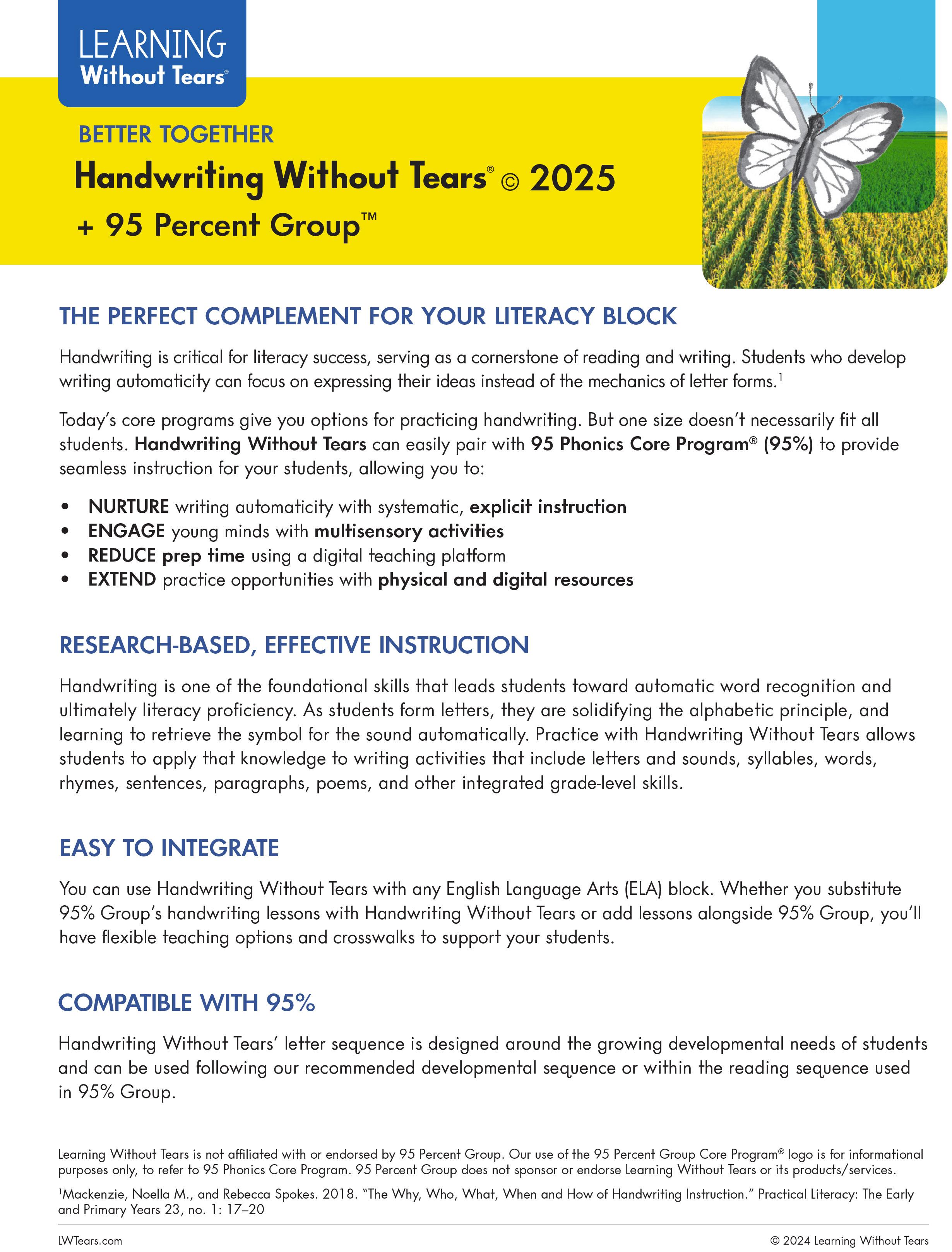Handwriting Without Tears Better Together + 95 Percent Group
