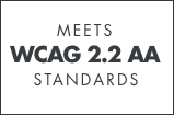 Meets WCAG 2.2 AA Standards