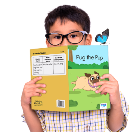 Boy Reading Grade K - PRM Pug the Pup