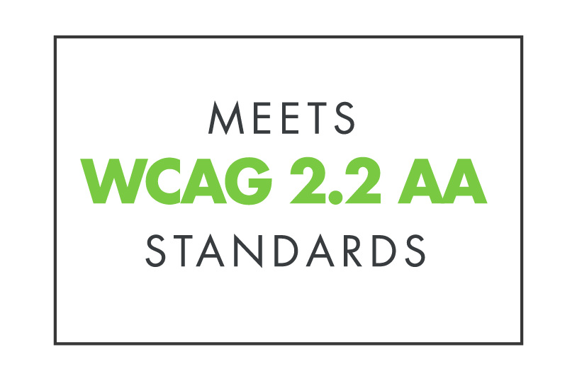 Meets WCAG 2.2 AA Standards