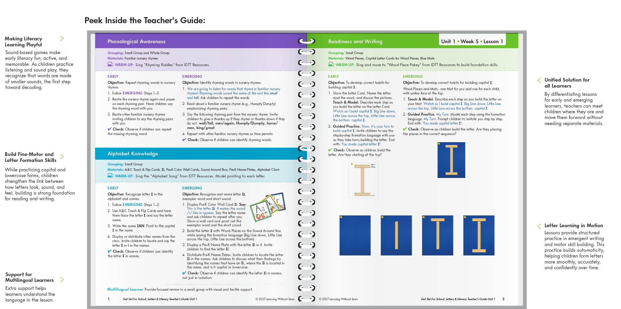 Letters and Literacy Teachers Guide