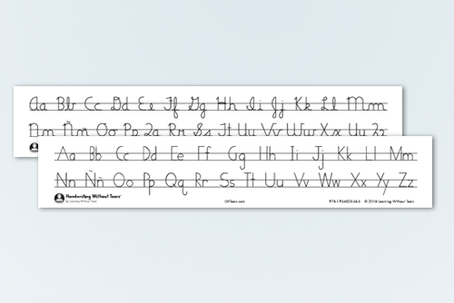 Spanish Print Alphabet Desk Strips