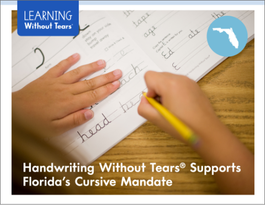 Handwriting Without Tears Support Florida's Cursive Mandate