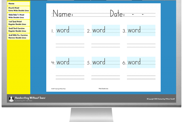 Handwriting Without Tears® Style Letter Practice Pages