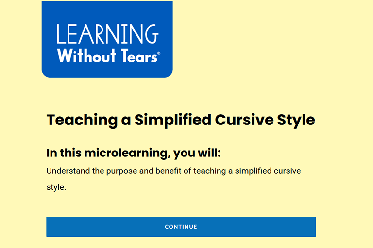Teaching a Simplified Cursive Style 