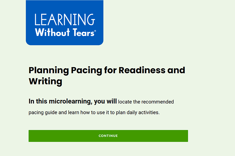 Planning Pacing for Readiness and Writing 