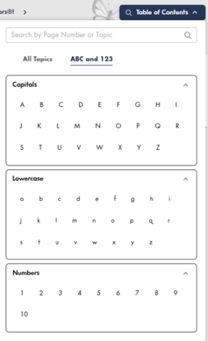 Interactive Digital Teaching Tool ToC