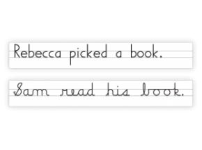 double lines sentence strip